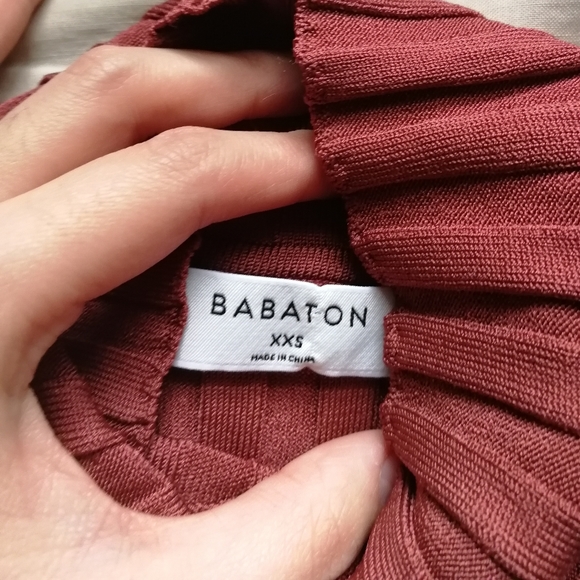 BABATON Victor Turtleneck Ribbed XXS Aritzia NWT - Picture 3 of 8